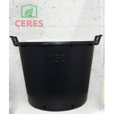 Горщик з ручками (великий)  Idel  130л Чорний 